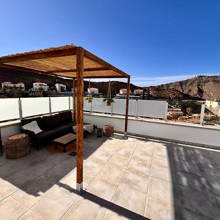 Dream Villa With Heated Pool, Rooftop & Ocean Views Mogán エクステリア 写真