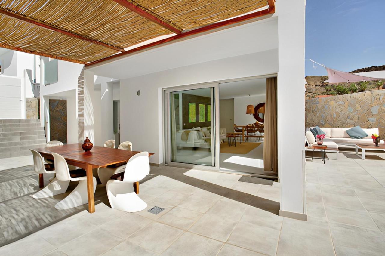 Dream Villa With Heated Pool, Rooftop & Ocean Views Mogán エクステリア 写真