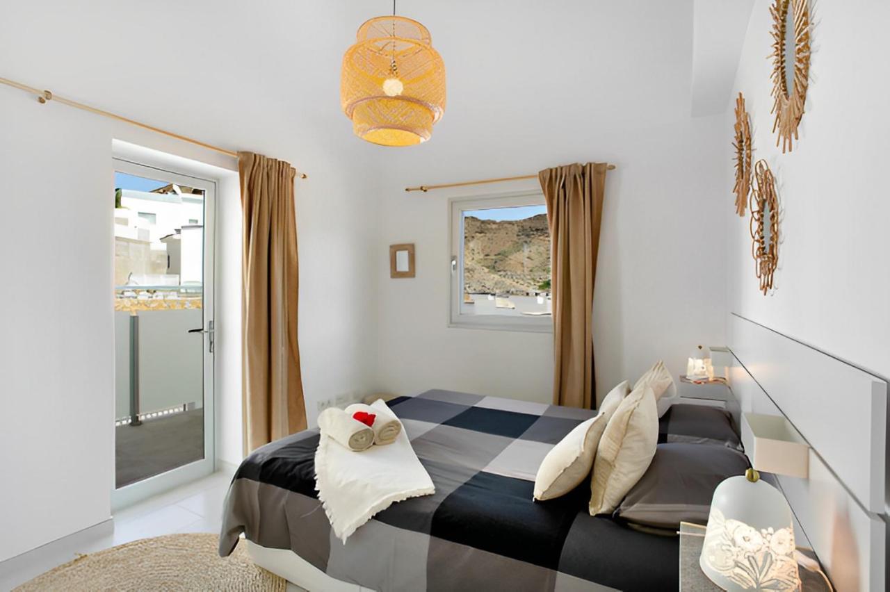 Dream Villa With Heated Pool, Rooftop & Ocean Views Mogán エクステリア 写真